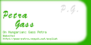 petra gass business card